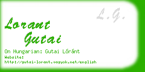 lorant gutai business card