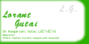 lorant gutai business card